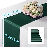 Vista 121 de Manyshofu 12Pcs Satin Orange Table Runner - 12 x 72 Inch Long Size, Party Table Runner Decor Bright & Smooth Wedding Decorations Table Runners for