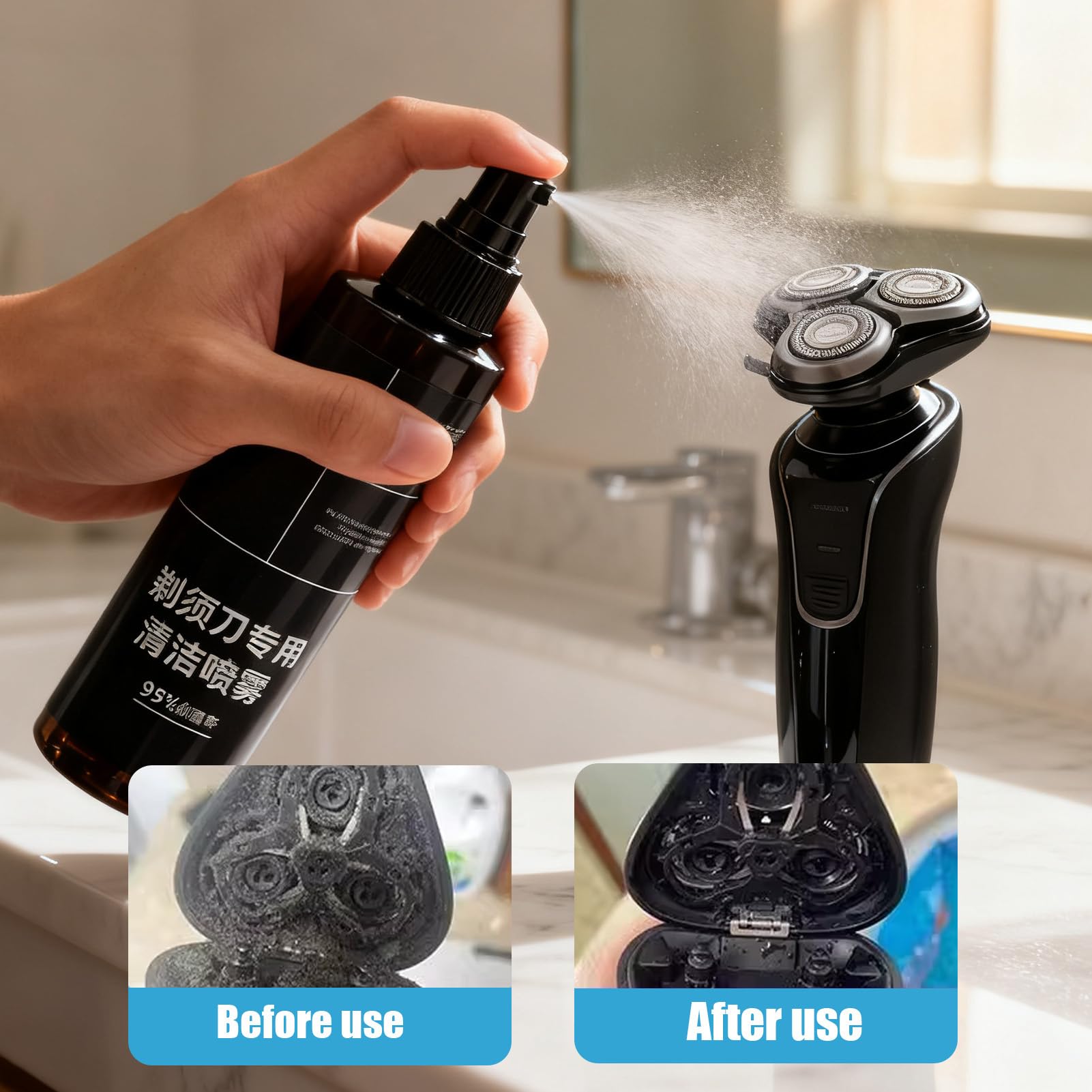 Nettoyant Rasoir Electrique - Nettoyant,Solution 200ml pour Entretien Hygiène Homme Coiffure Salon à Domicile - Hygiene Et Entretien Pour