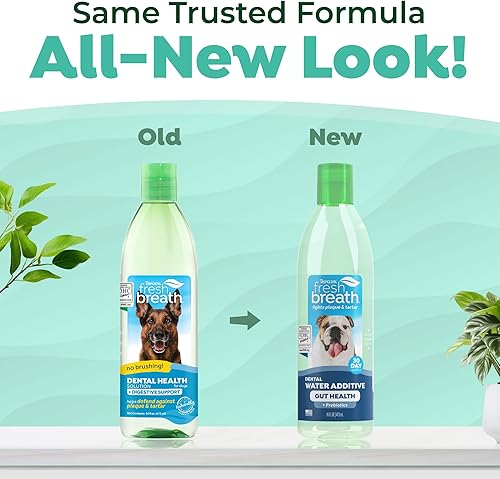Miniatura 3 de TropiClean Fresh Breath - Aditivo de agua para el cuidado bucal para perros ambientador de aliento para perros placa y defensa del sarro no requiere