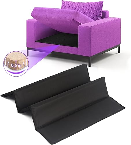 HomeProtect Soporte de cojín de sofá biplaza 22 x 38-45 Insertos de cojín extra firmes para sofás caídos de 0.5 pulgadas de grosor, sofá pequeño de