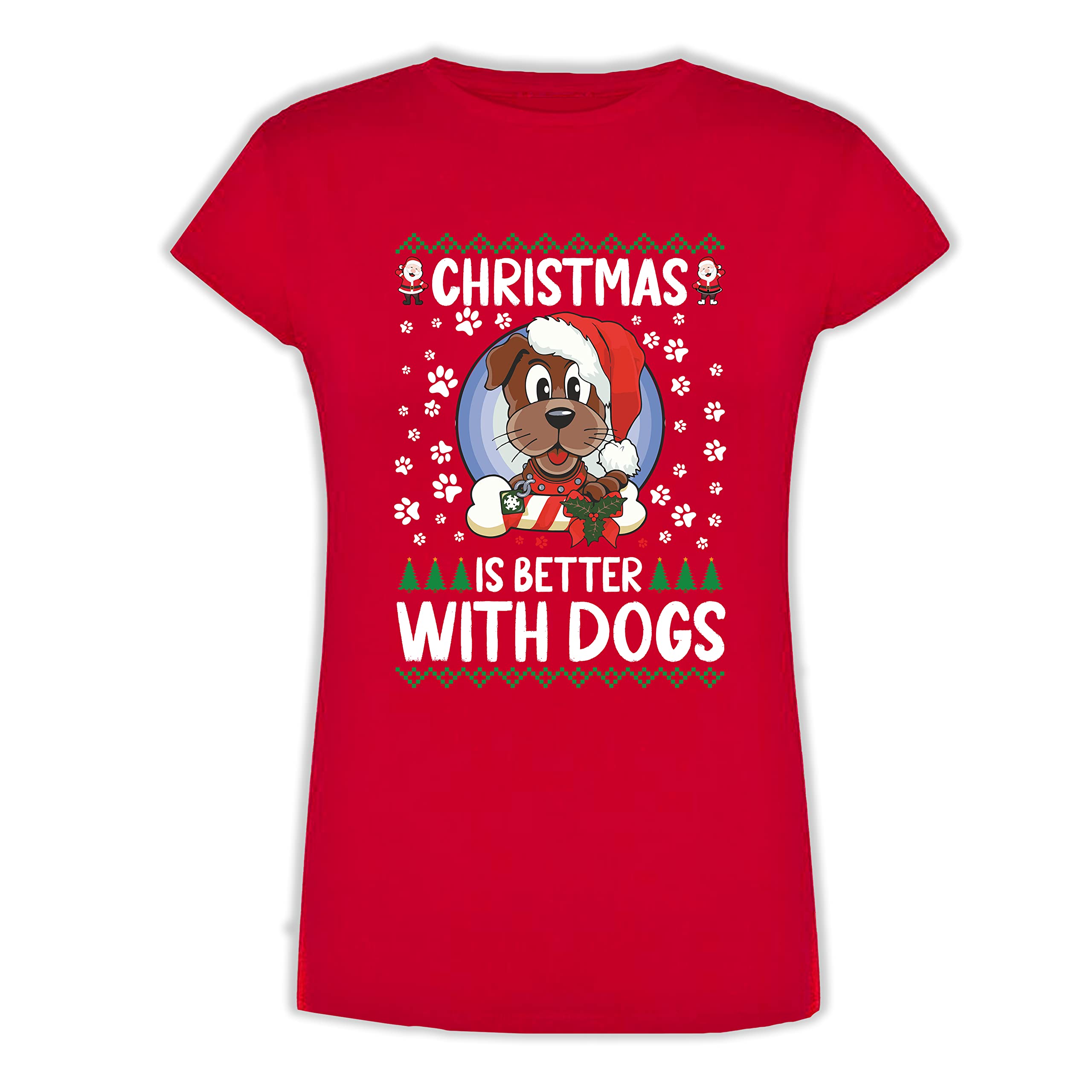 Tris Famiglia Magliette Natale - 3 Tshirt - Animali - Cane - Gatto - Dog - Cat - Animali Domestici - Animalista - papà - Mamma - Baby