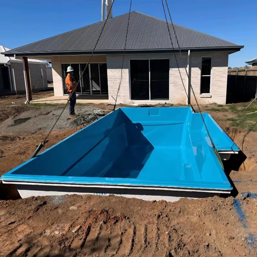 Backyard Container Swimming Pool Fiberglass Portable Pool for Small Outdoor Spaces Garden Leisure Pool for Home Rental Resort Private Swimming