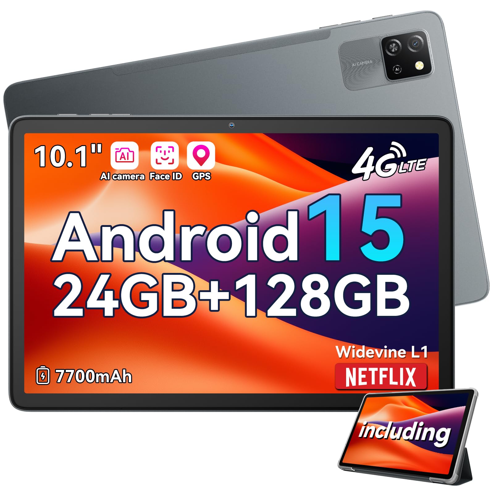 Blackview Tab60Pro Android 15 Tablet 10 inch, 24GB+128GB(TF 2TB
