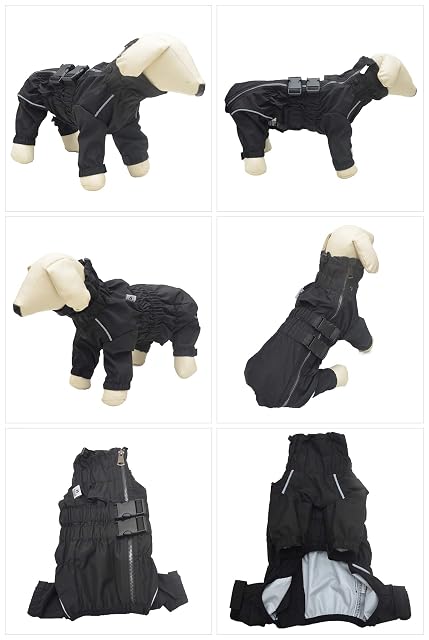 Foto 2 de 8 de Chaqueta impermeable para perros, chaqueta impermeable ligera reflectante de seguridad para perros