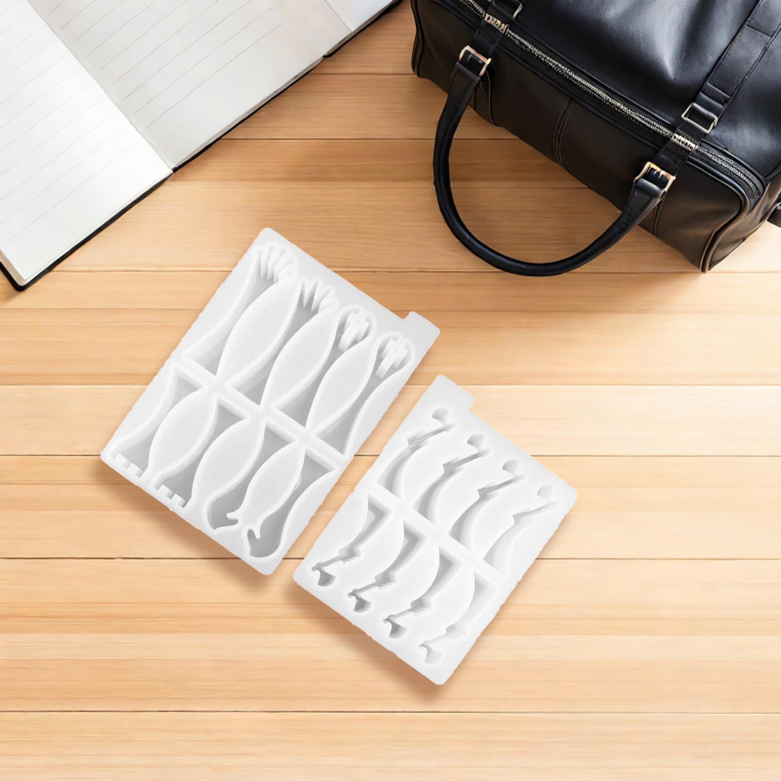 Hemobllo 2 Pezzi Stampo per Pezzi Scacchi in Silicone, Stampo Silicone per Resina, Bianco, Riutilizzabile, Superficie Liscia, Flessibile, per Colata Epossidica e Fai
