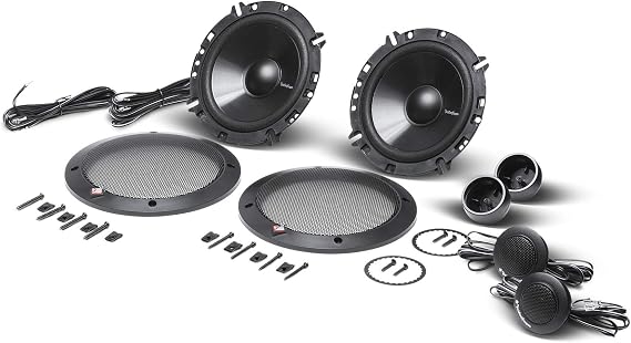 Rockford Fosgate Prime R165-S 6.5 2-Way Component Speaker System (Pair) | Includes Woofers with Grilles and Tweeters with Integrated Crossovers