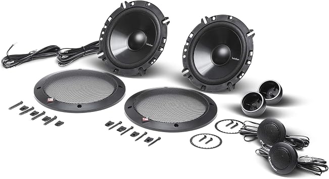 Rockford Fosgate Prime R165-S 6.5 2-Way Component Speaker System (Pair) | Includes Woofers with Grilles and Tweeters with Integrated Crossovers