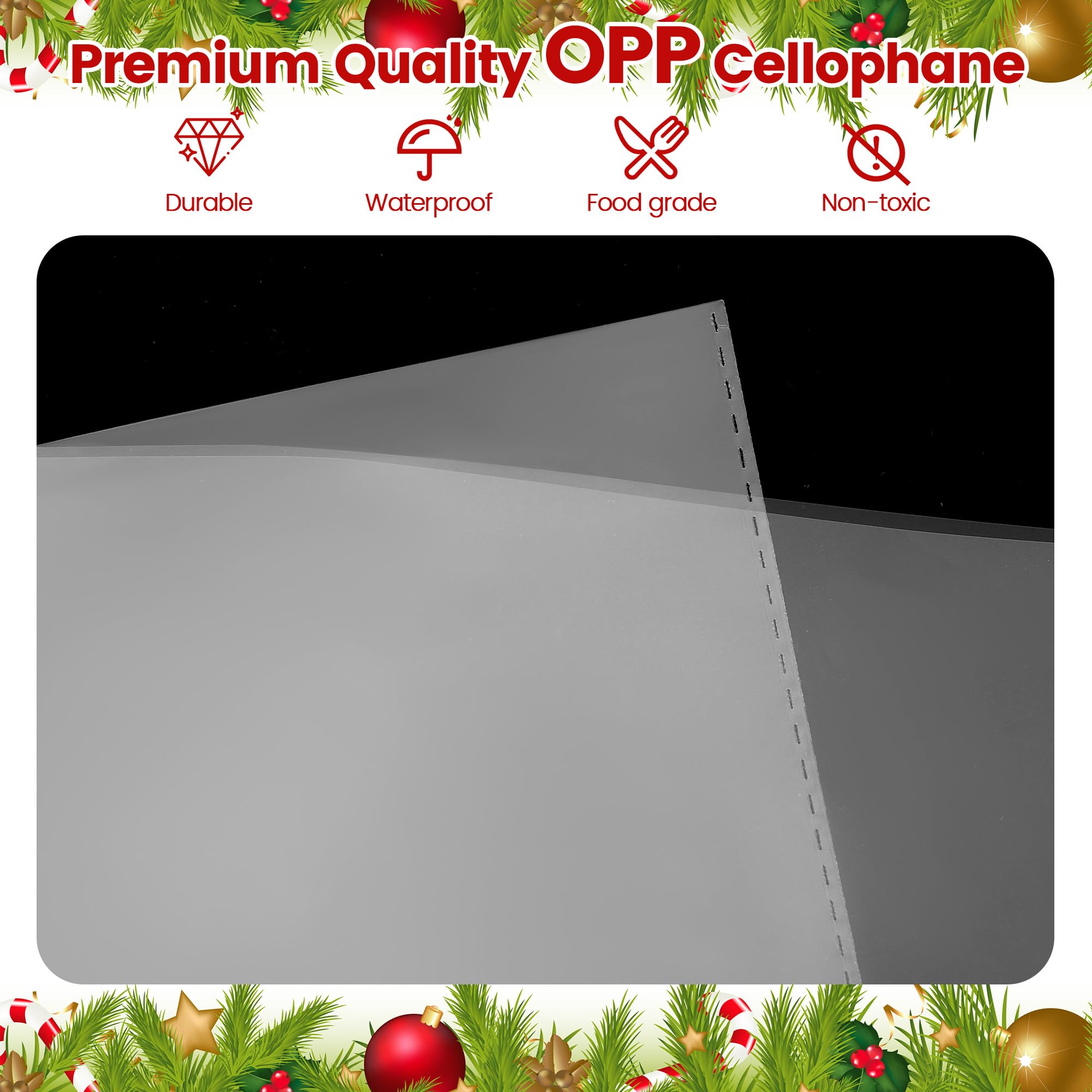 10pcs Large Cellophane Bags For Hamper 40 X 28 Inch Clear Cellophane - View #8