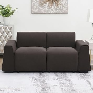 KEVINSPACE 71" Sofa Couch Mid Century Modern Couches for Living Room Small 3 Seater Sofas Couches Loveseat Comfy Sofa Deep Seat Sofa, Boucle Couch for Small Space Bedroom, Home, Office Dark Brown