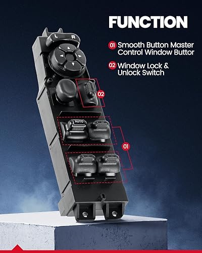 Miniatura 3 de KAX Interruptor de ventana principal eléctrico delantero izquierdo para Explorer 2002-2005 Excursion 2002-2005 Explorer Sport Trac 2004-2005