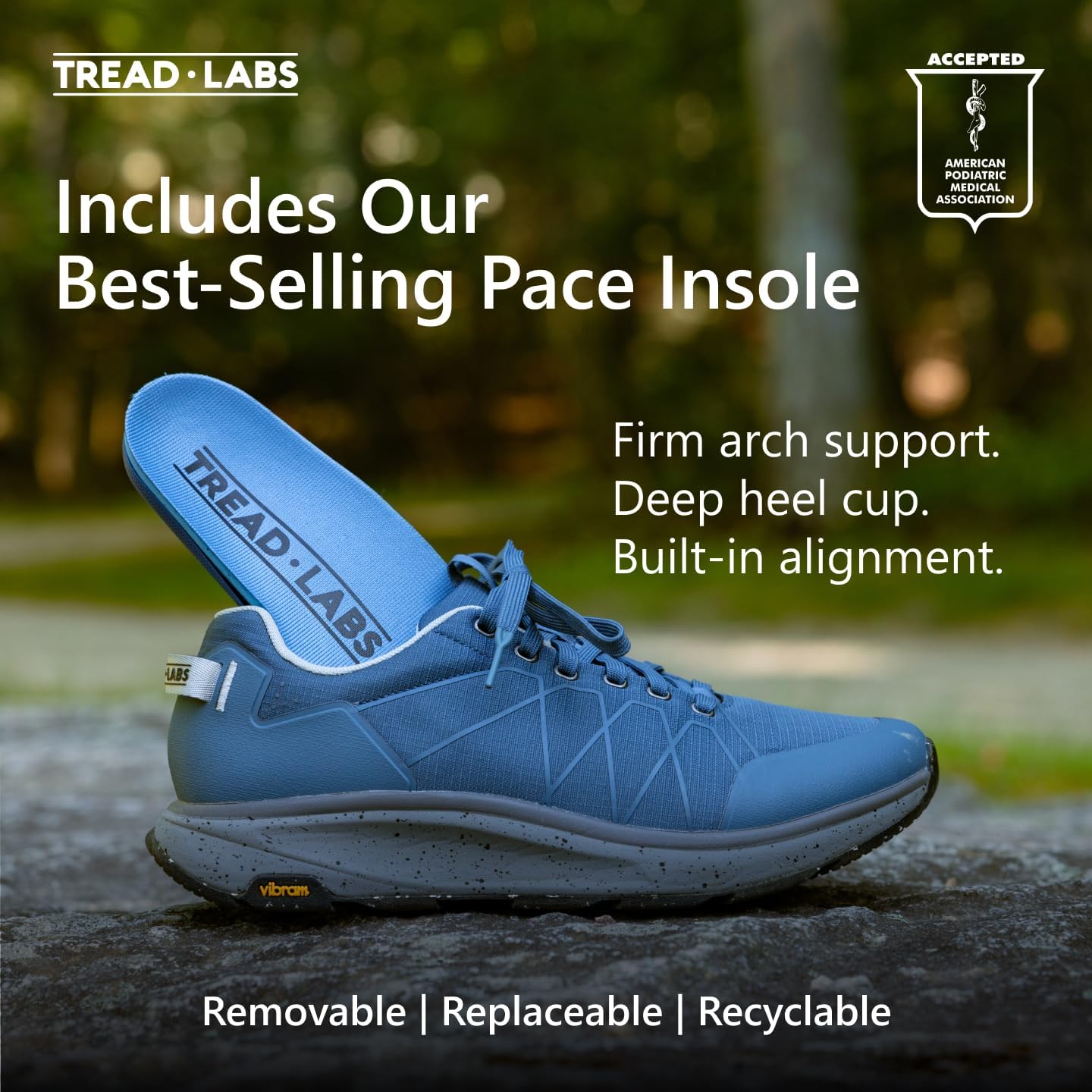 Tread Labs Men's Dover RS Hiking Shoe with Arch Support – Lightweight Ripstop Trail Shoe with Vibram Outsole - Image 4