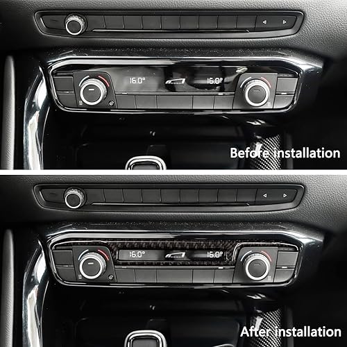 Miniatura 5 de Compatible with Carbon Fiber Center Control Air Conditioning Switch Frame Trim Panel Cover Decoration Sticker for Toyota Supra GR A90 A91 MK5 2019