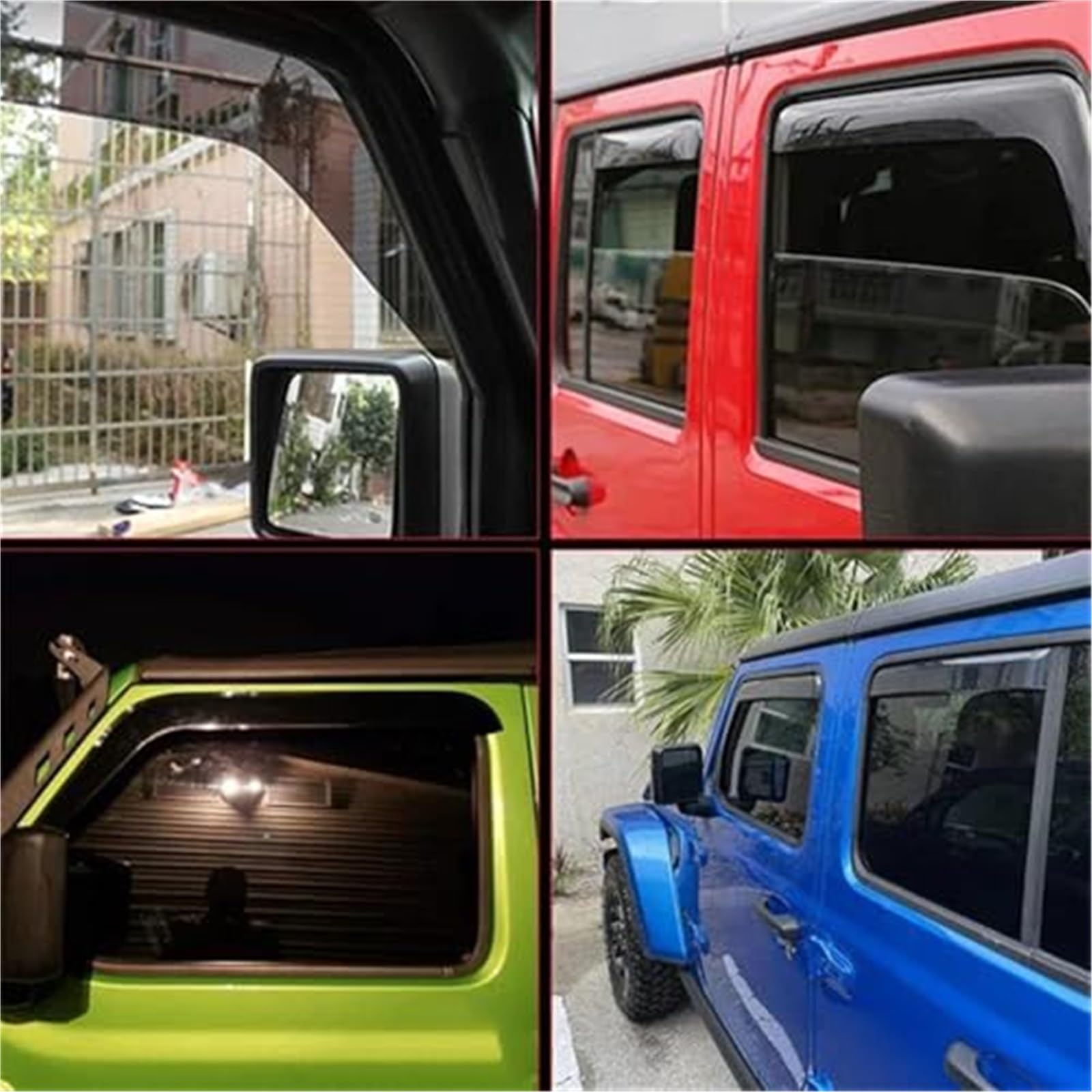Uszczelki okienne i drzwiowe 4 szt., deflektory szyb bocznych, listwy wykończeniowe okien, uszczelki, do Jeep, do Wrangler JL, do Unlimited Uszczelka drzwiowa