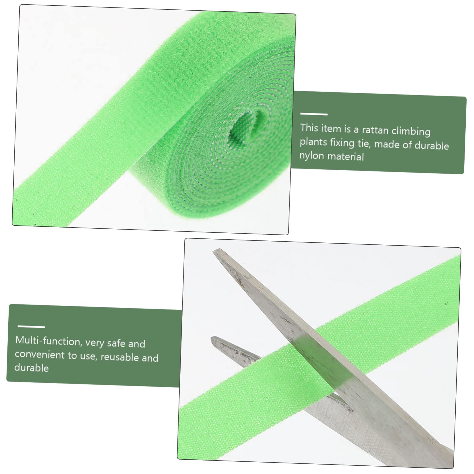 ibasenice 5 Series Vínculo Plantas Apoya Lazo De Planta Apoyo Jardinería Cinta Elástica para Atar Cinta De Amarre De Jardín Corbata De Horticultura Flores Ramas Cinta Nylon Verde 4 Rollos*5