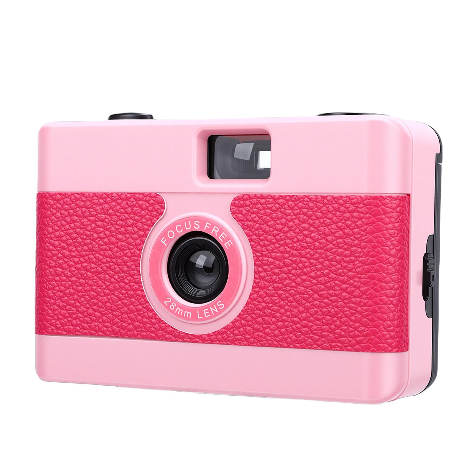 Appareil Photo Argentique 35 Mm, Style Vintage, Appareil Photo 35 Mm Réutilisable avec Flash intégré, Objectif 28 F/8 pour la Photographie de Voyage, Les Mariages, Les (Pink)