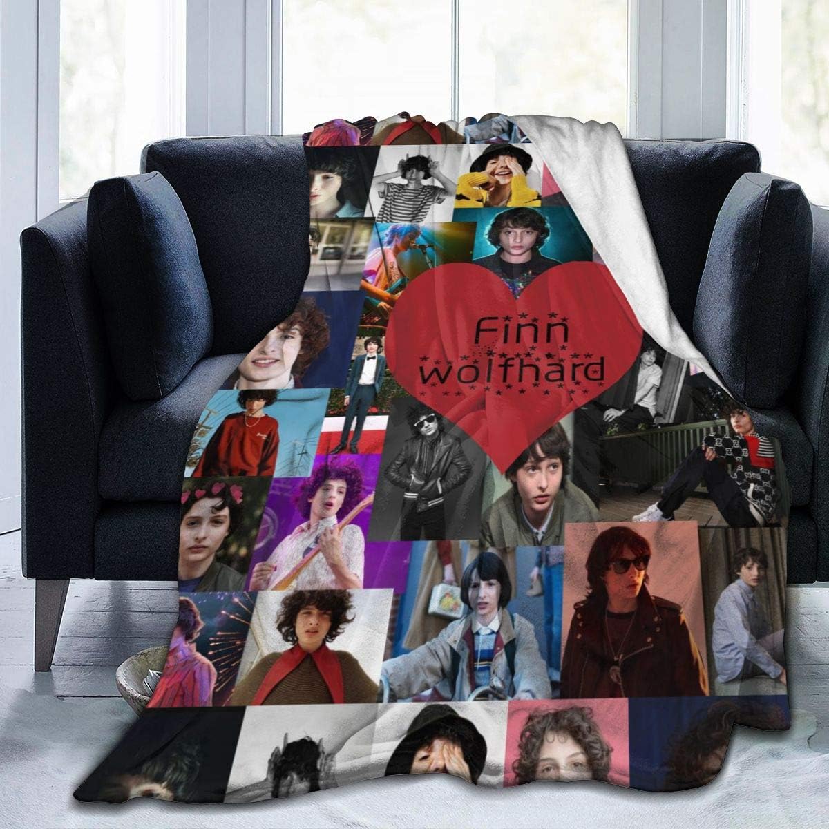ZAZAHUI Finn Wolfhard Blanket Love Collage Ultra-Soft Micro Fleece Blanket