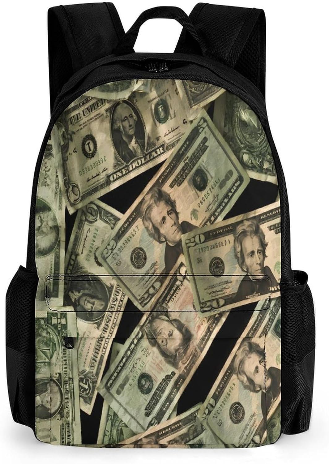 Vintage Dollar Pattern Backpack Lightweight Backpacks Work Bag