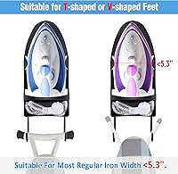 Vista 5 de Colgador de Tabla de Planchar para Montaje en Pared Soporte de Plancha Resistente al Calor con Estante para Tabla de Planchar para Máximo 5 Pulgadas