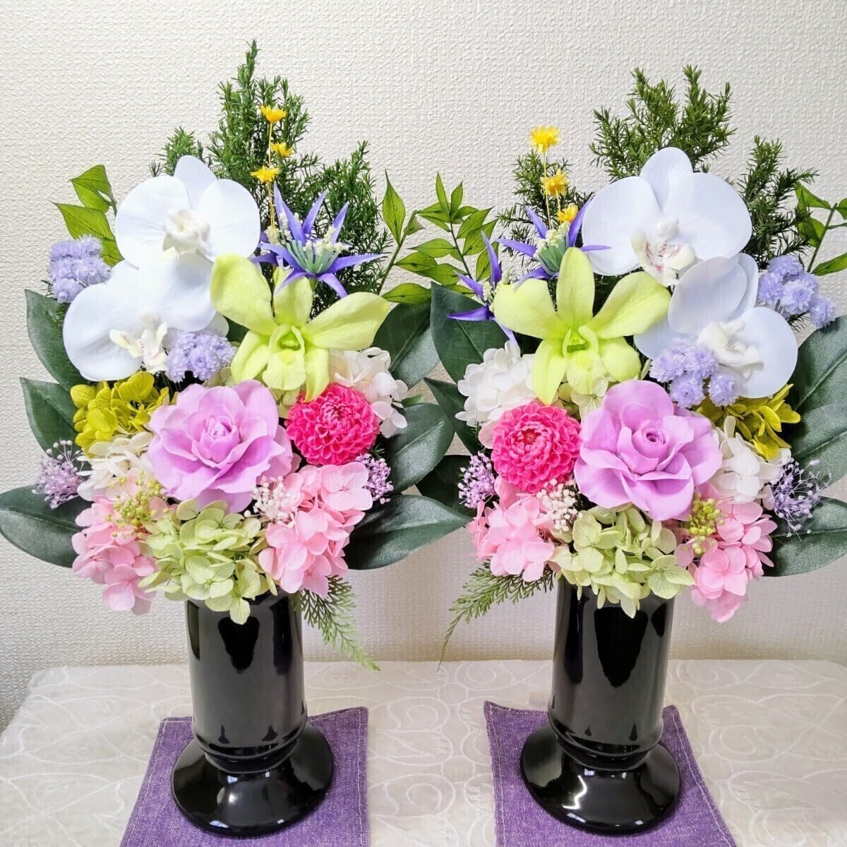 一対仏花プリザーブドフラワーお手入れ不要 一対仏花プリザーブド