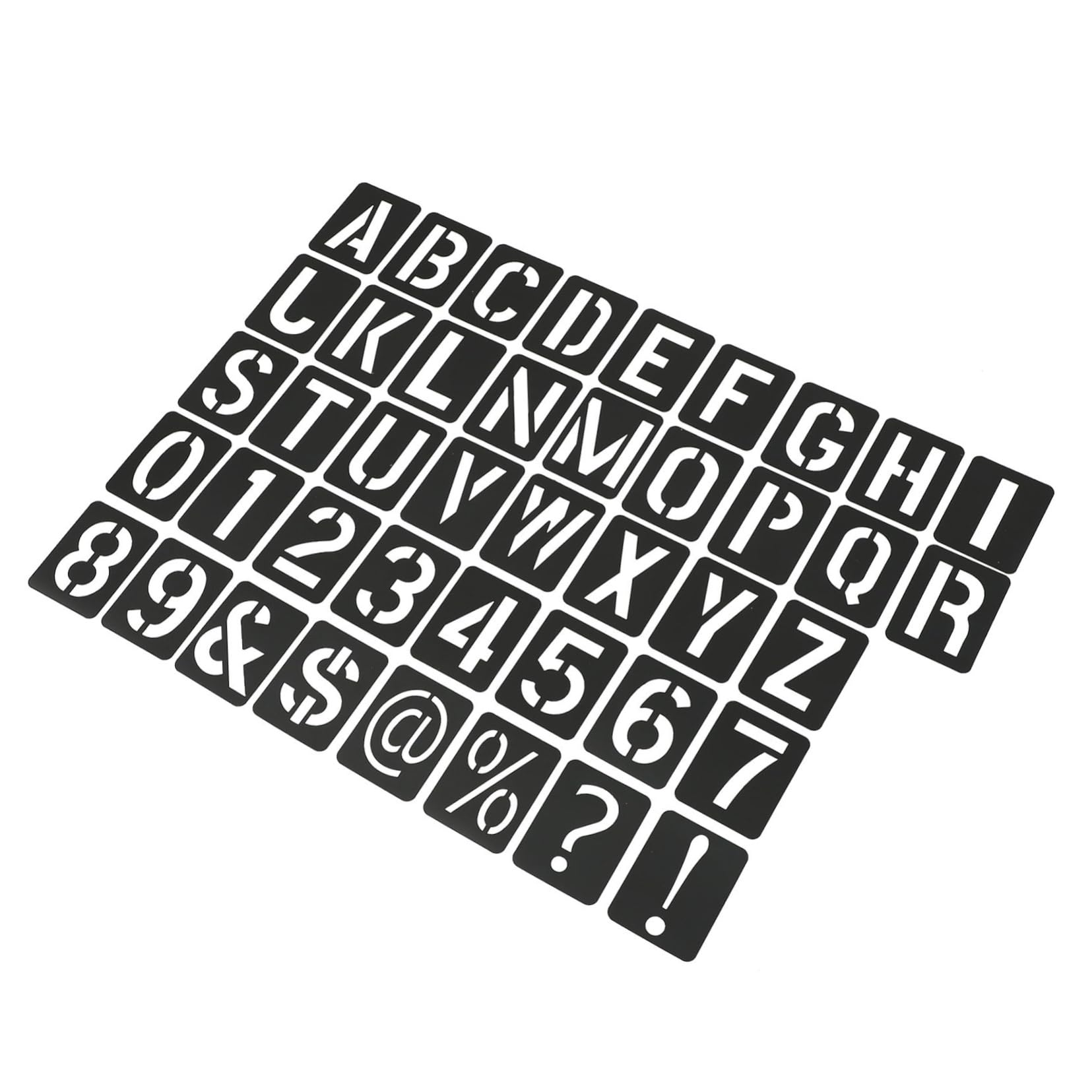 5 Sets Schwarze Zahlen Und Buchstabensymbole Hohlkopie Tintenstrahlschablone DIY Wandmöbel Tintenstrahlschablone Set Mit 42 Blättern Schablonen