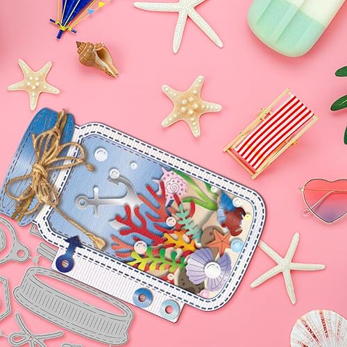 Miniatura 7 de GLOBLELAND Troqueles de corte de página para botellas para bricolaje álbumes de recortes, planificador de metal, troqueles de corte de marco