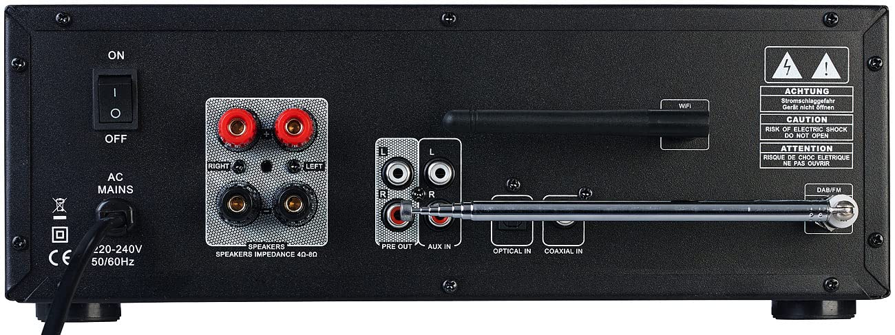 VR-Radio HiFi Anlage: Micro-Stereoanlage: Webradio, DAB+, CD, Bluetooth, App, 300 W, schwarz (Micro Stereo Anlage, Internetradio mit CD Player, Web)