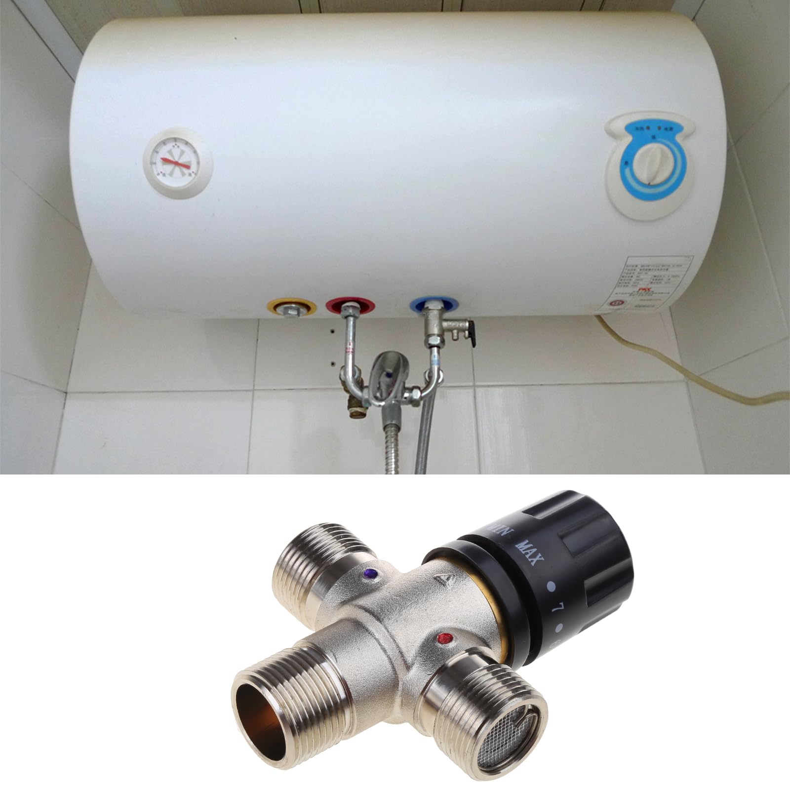 Miscelazione termostatica per 3/4 "DN20 Riscaldatore solare Termostato TMV Miscelazione termostatica per tubo per igrometro con sonda