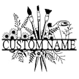 Personalized Art Studio Metal Wall Decor Custom Painter Metal Wall Art Customized Artists Name Sign Personalized Drawing Teacher Gifts