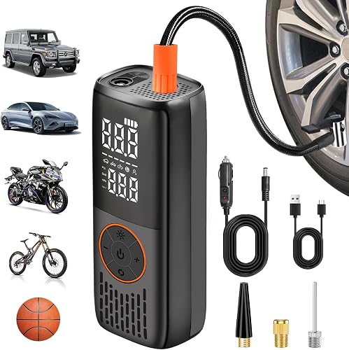 sayata Natural with Tire Inflator Portable Air Compressor (20000mAh)