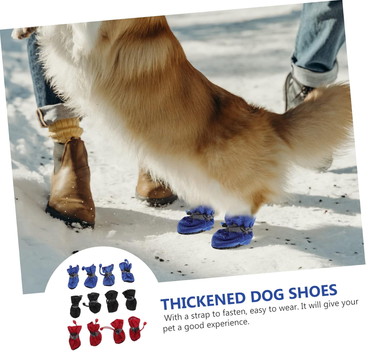 NOLITOY 9sets Dog Rain Boots Set Non-Slip Pet Shoes for Outdoor Use Thickened Warm Booties Red for Dogs