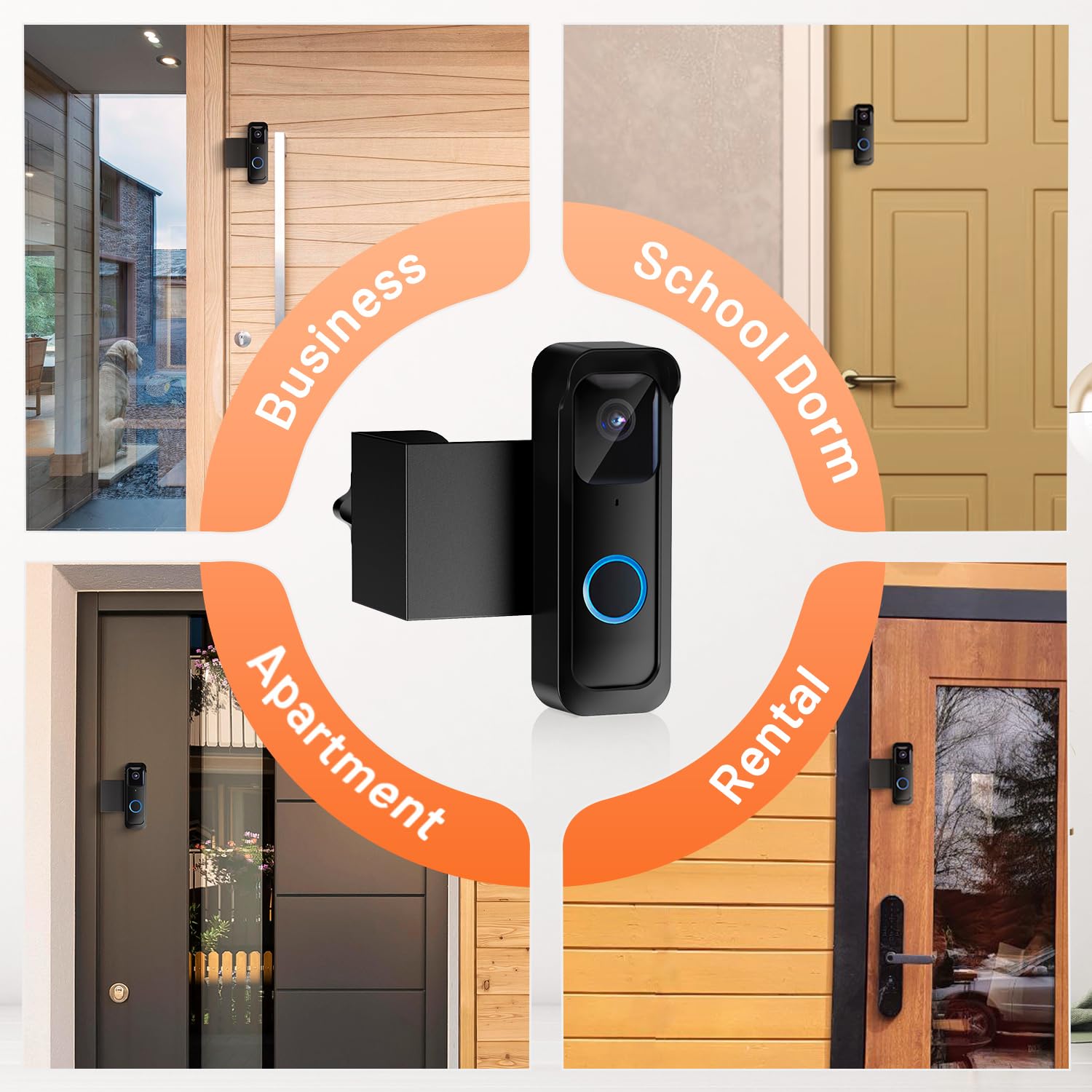 Blink Doorbell Mount, Anti-Theft Doorbell Mount for Blink Video Doorbell 1st Gen(Not for 2nd Gen), No Block Sensor & Night Vision, Blink Doorbell Camera Mount Bracket with Rain Cover
