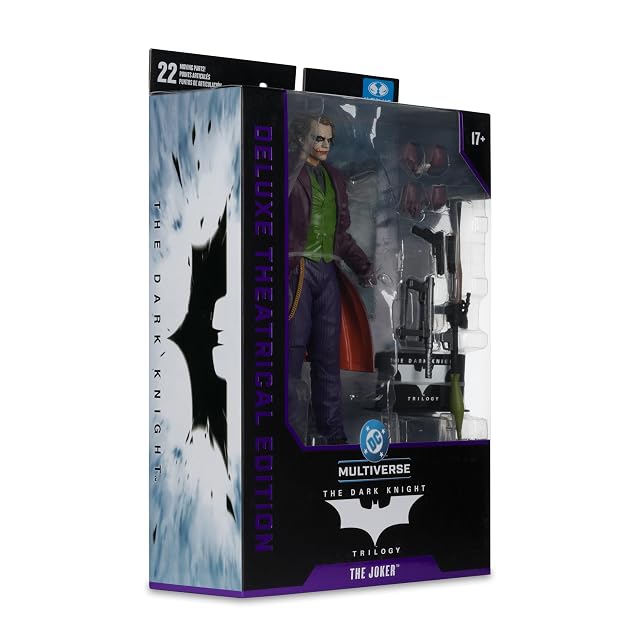 Foto 7 de 8 de McFarlane DC Multiverse The Joker (The Dark Knight) Figura de acción de 7 Pulgadas (edición teatral de Lujo)…