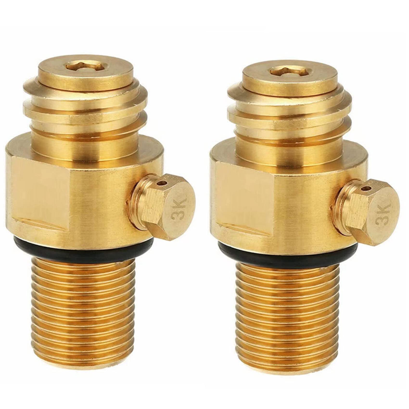 Jnchdghwa Gold 2Pcs M18x1.5 Refill Co2 Valve Adapter Thread Converter Replacement For