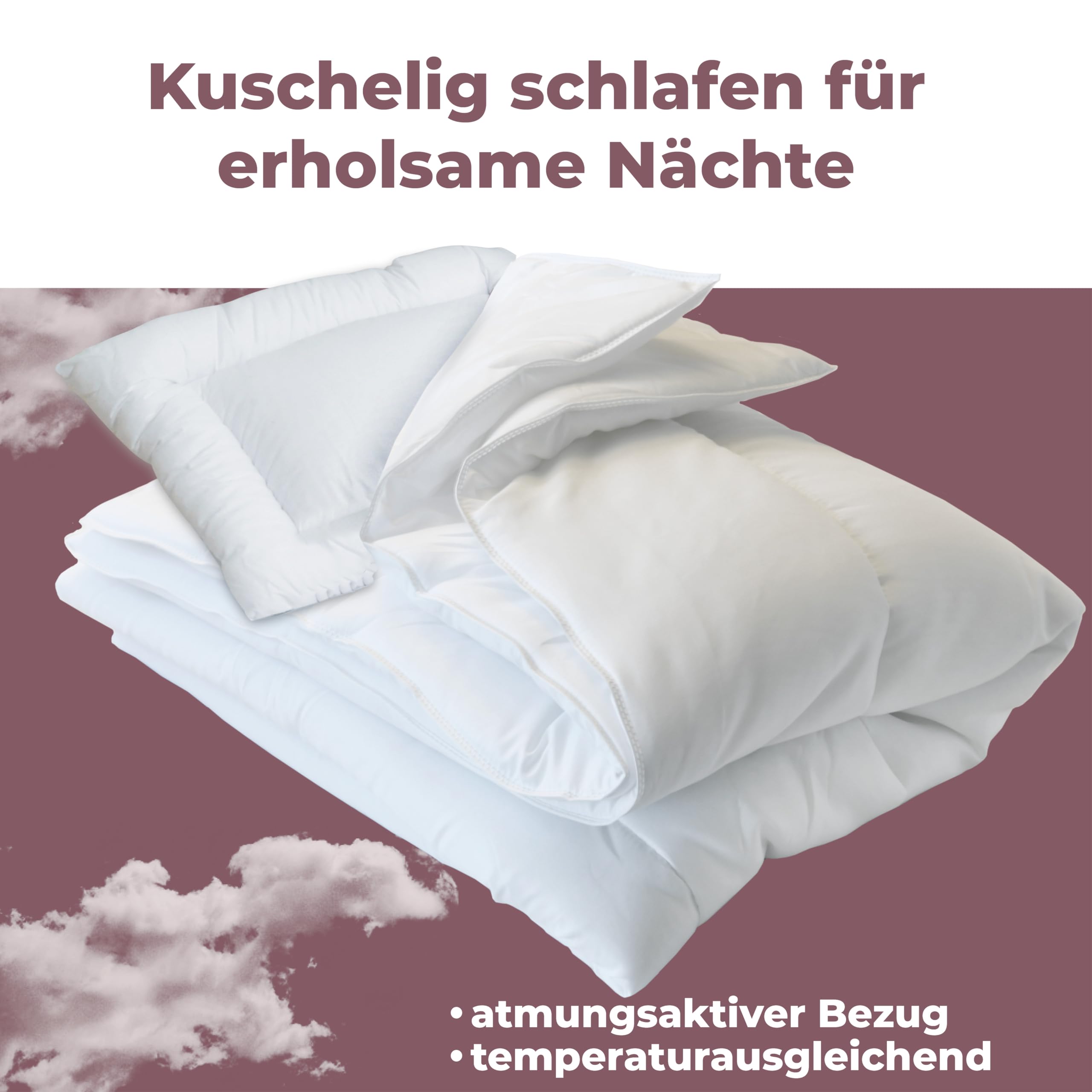 Kinder Bettdecken Set - Baby Kissen 40x60 cm & Baby Bettwäsche 100 x 135 - Babyzimmer Komplettset - Kinderdecke mit Kopfkissen - Bettdecke Kinder - Kinderbettdecke Set