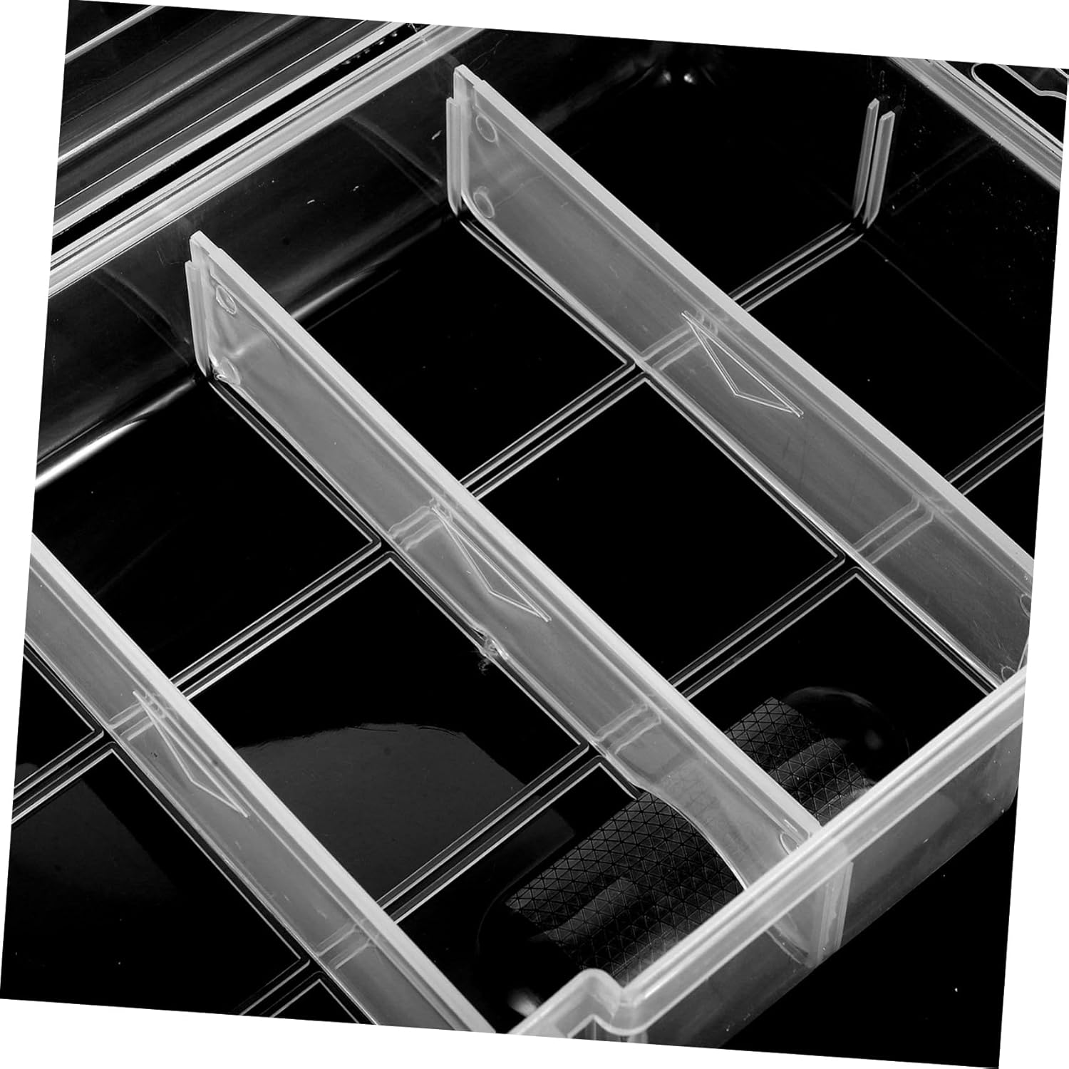 2Pcs Transparent Storage Box for Small Items Multi Function Bead Organizer with Compartments for Jewelry Crafts Screws and Office Supplies