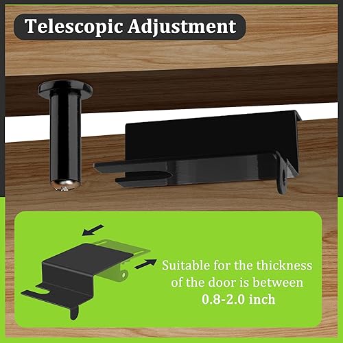 Miniatura 8 de Cerradura superior para puerta de seguridad infantil, cerraduras de puerta superior para niños hechas de metal duradero, cerraduras ajustables para