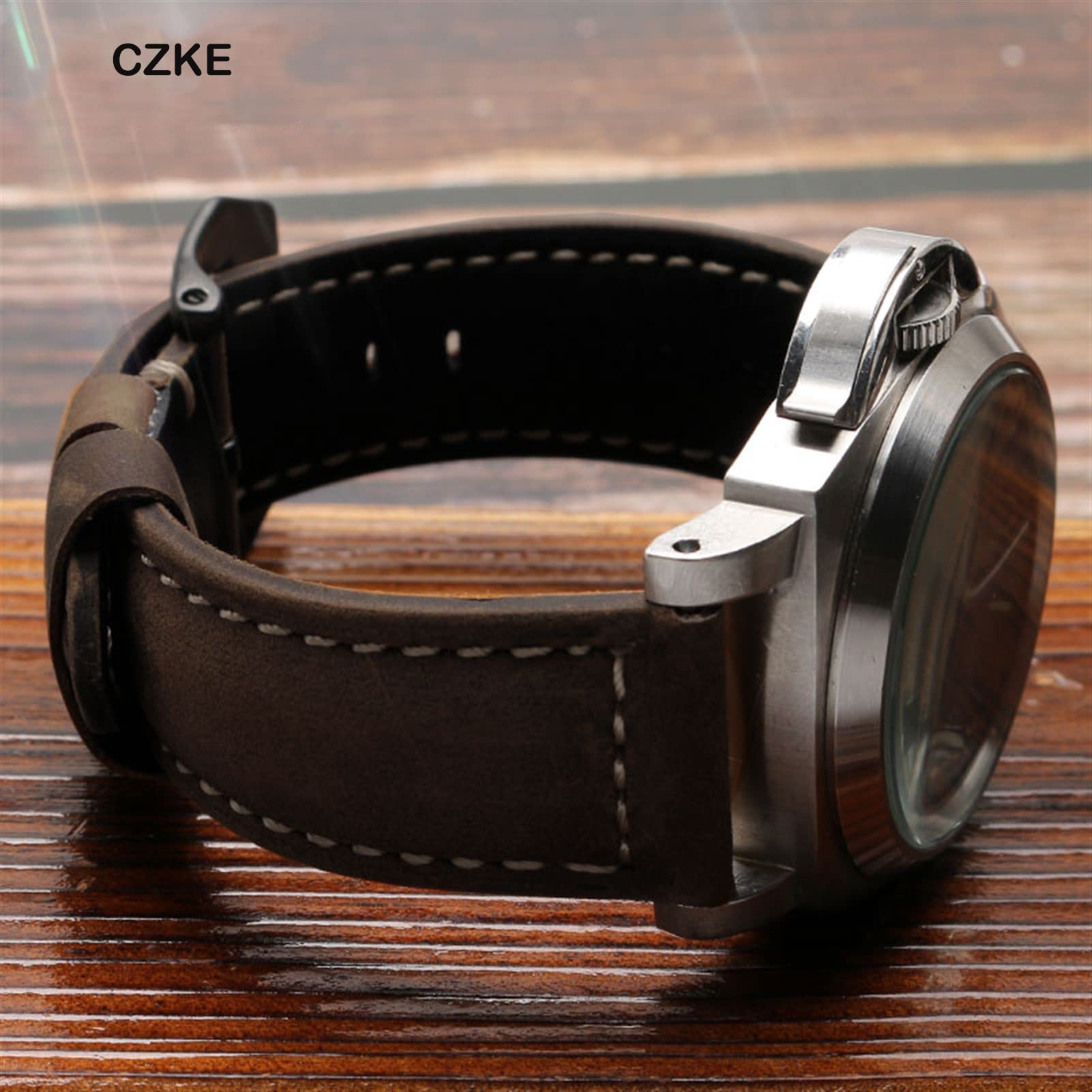 20 mm 22 mm 24 mm 26 mm vera pelle retrò uomo orologio cinturino per Panerai PAM111 441 cinturino da polso in pelle bovina (colore: 21 mm, dimensioni: 20 mm), 20mm, agata