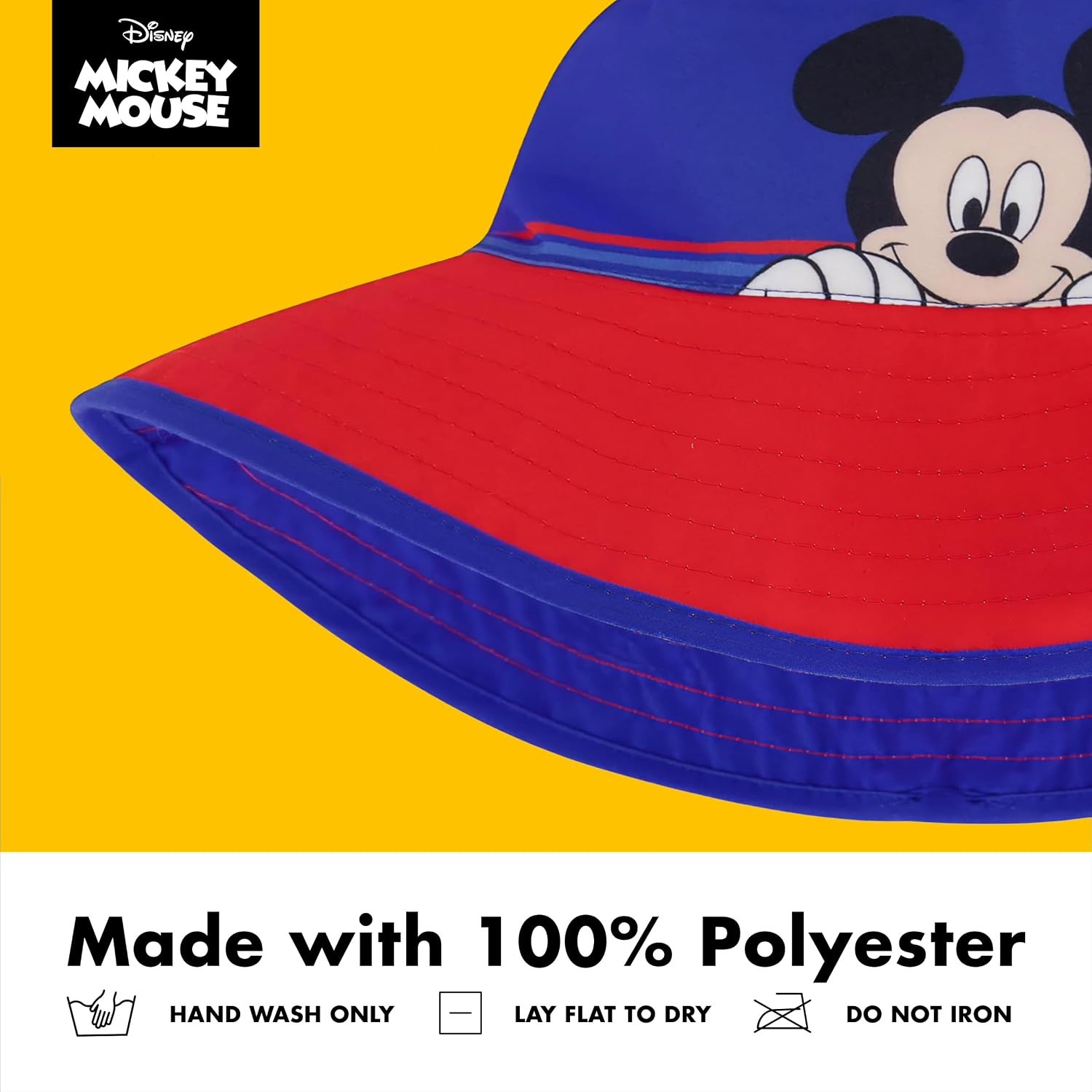 Disney Boys' Bucket Hat, Mickey Mouse Toddler Ages 3-4 and Kids Sun Hat for Ages 5-8