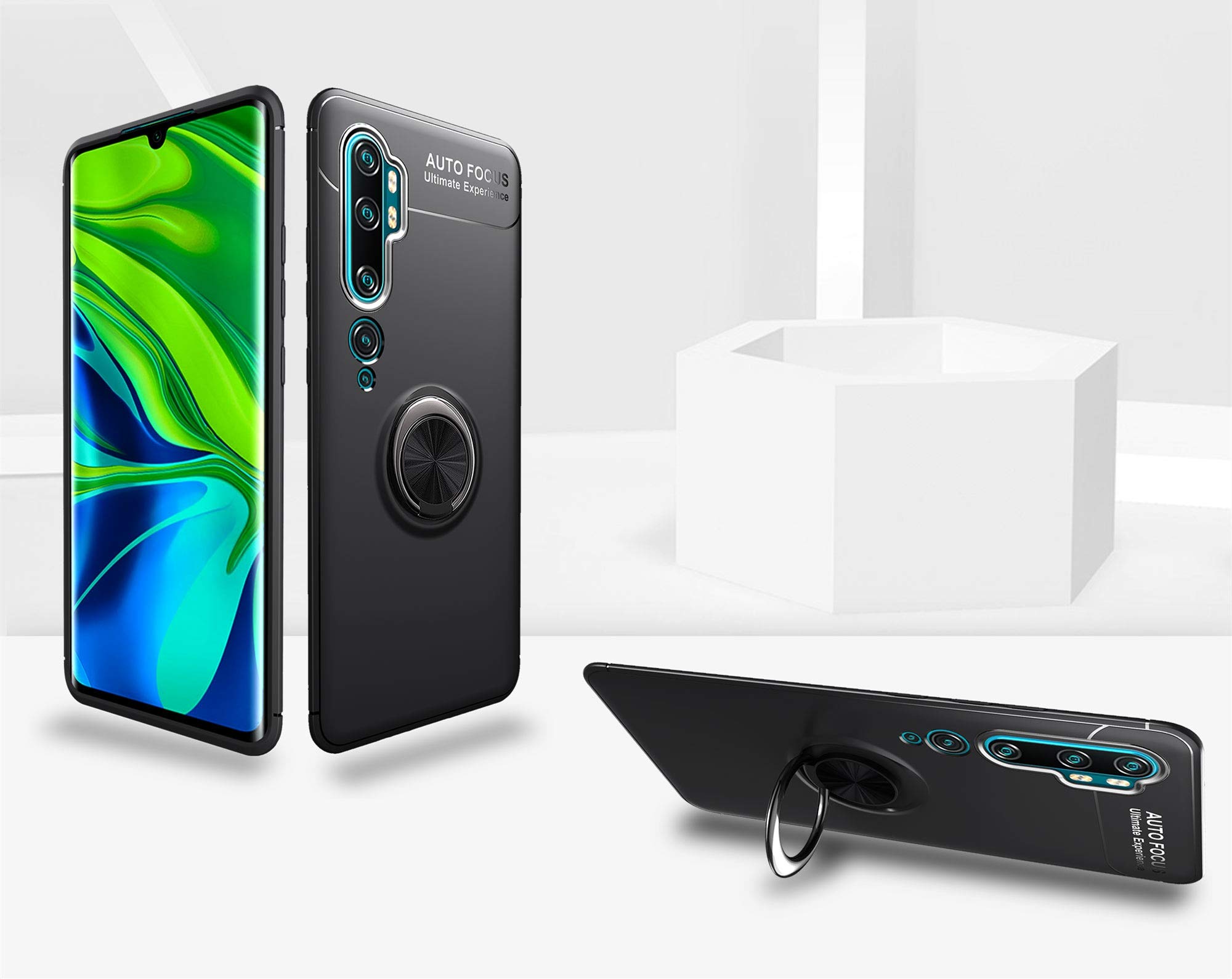 Custodia SORAKA Per Xiaomi Redmi Note 10S: Trasparente Con Anello Porta Metallico E Piastra Per Supporto Magnetico - 2