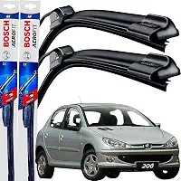 Par Palheta Limpador Parabrisa Dianteiro Silicone Bosch Paleta Peugeot 206 1998 á→ 2010