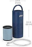Vista 7 de Pure Enrichment® PureZone™ - Minipurificador de aire portátil, filtro True HEPA inalámbrico que limpia el aire y elimina el 99.97 % del polvo, Azul