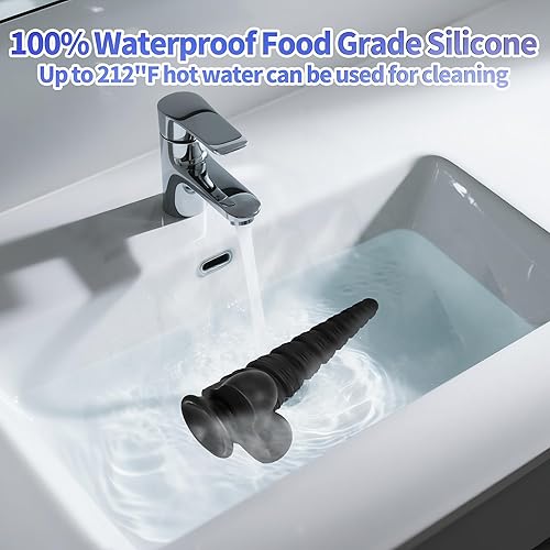 Miniatura 12 de Consolador anal realista para principiantes de 7.7 pulgadas, tapón de glúteos con fuerte ventosa para jugar con manos libres, cuentas anales