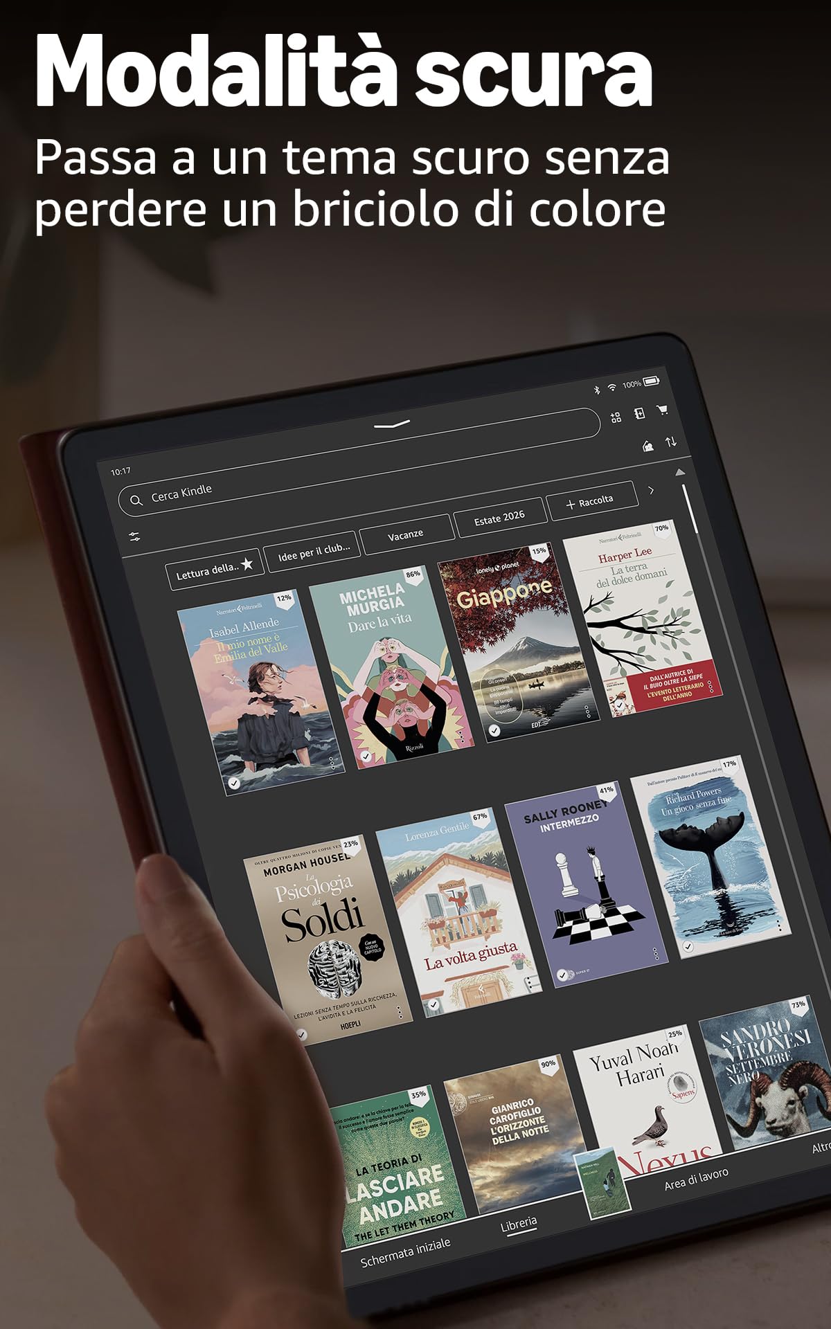 Amazon Kindle Scribe Colorsoft 64 GB (ultimo modello) — Schermo a colori da 11’’, effetto carta, luce frontale — Sottile, leggero, potente — Scrivi nel taccuino, nei documenti e nei libri - Porpora