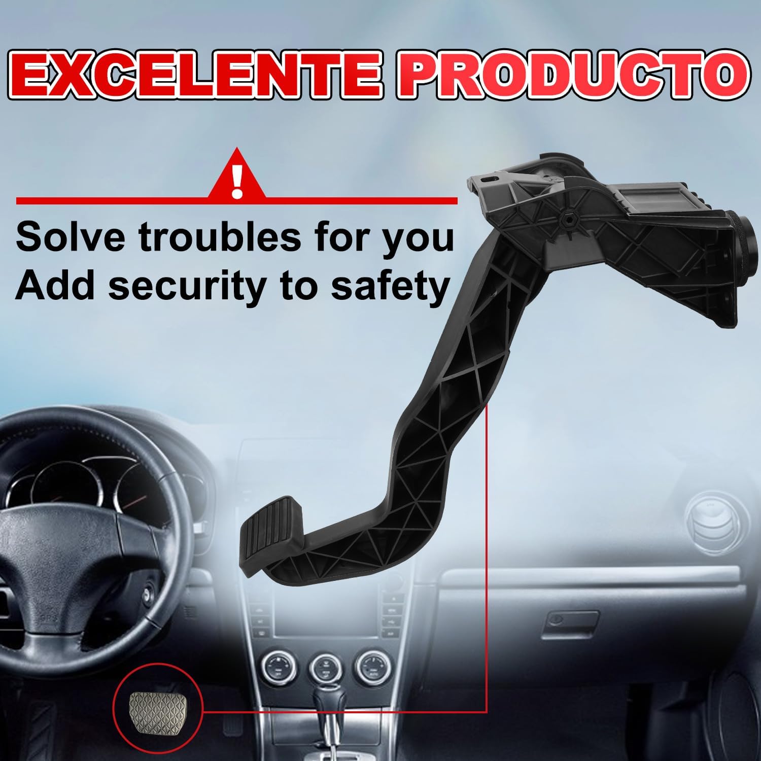 Clutch Pedal with Bracket Assembly Fit for Chevrolet Silverado/Sierra 1500 HD / 1500 Classic / 2500 HD Classic / 3500 Classic 1999-2007, OE,15027983