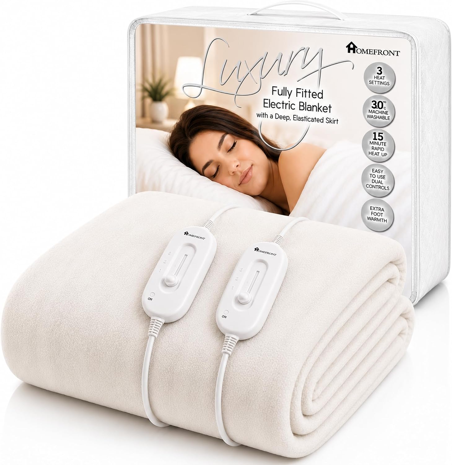 Homefront Premium Dual Control Electric Blanket (King)