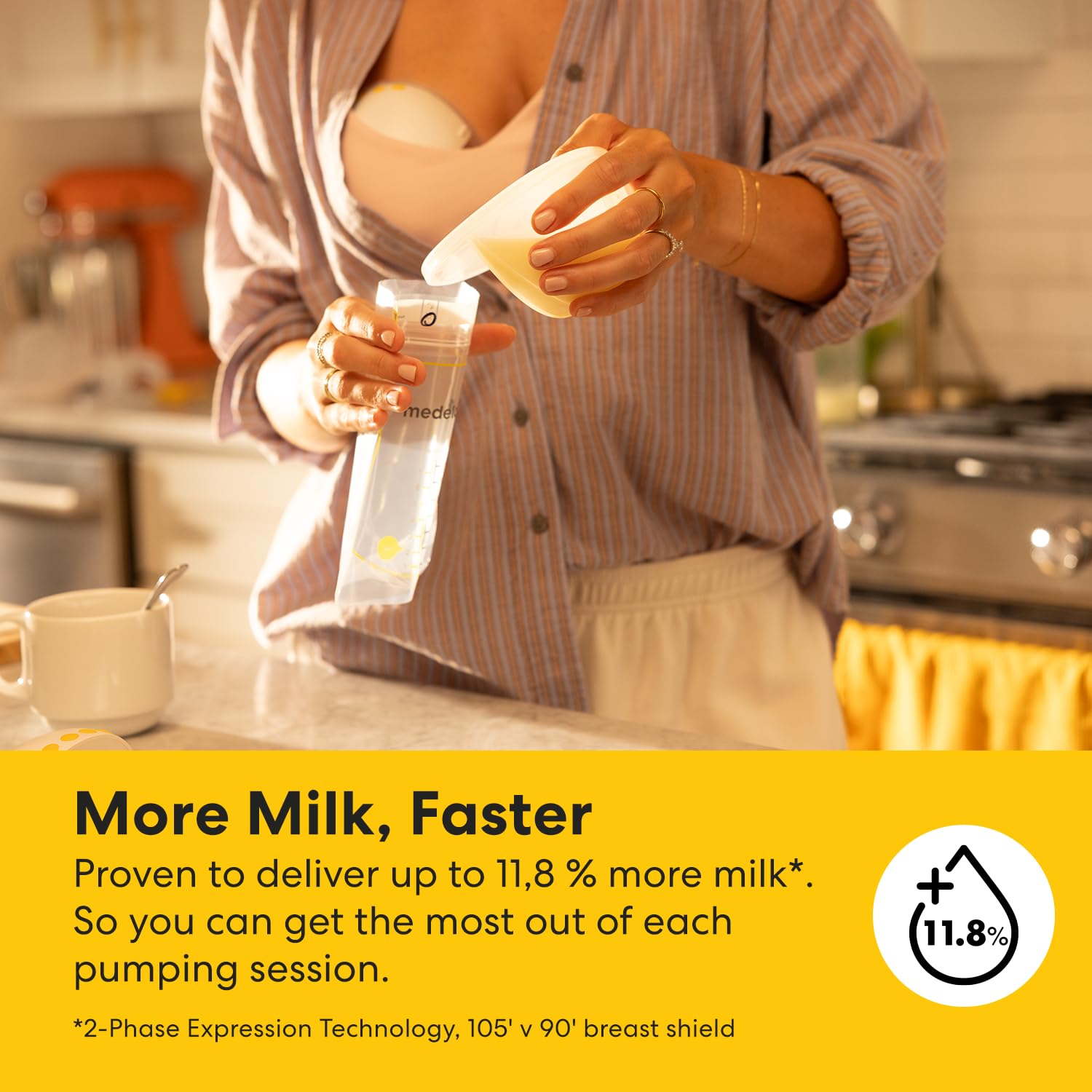 Medela Motion InBra Wearable Electric Breast Pump + Storage Bag – Highly efficient, Designed for Dependable Performance and Comfort. Hassle-Free handling & discreetness — view 5