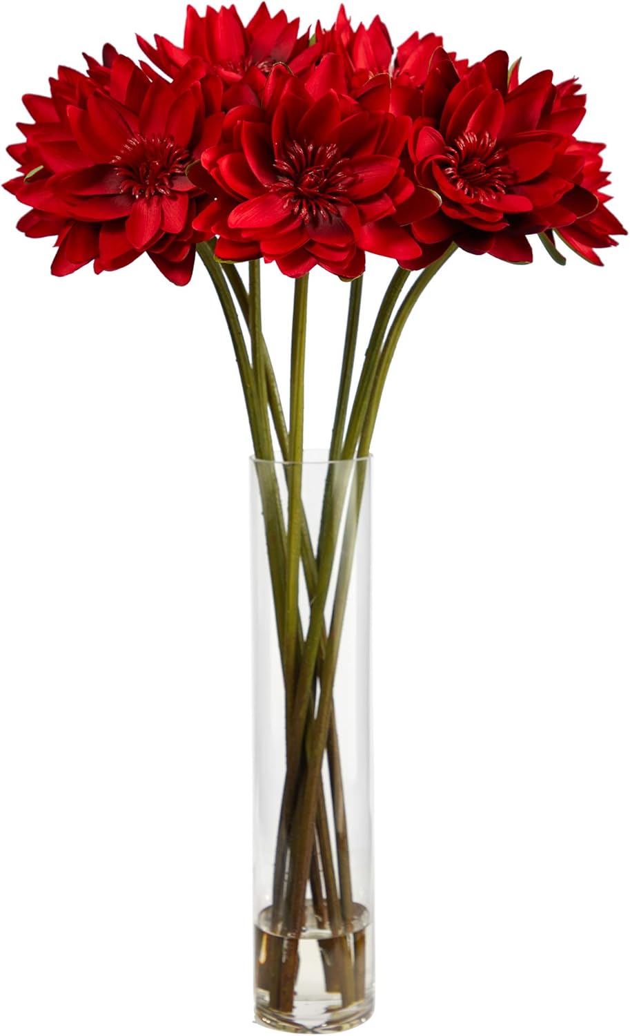 Nearly Natural 30in. Lotus Artificial Arrangement in Cylinder Vase