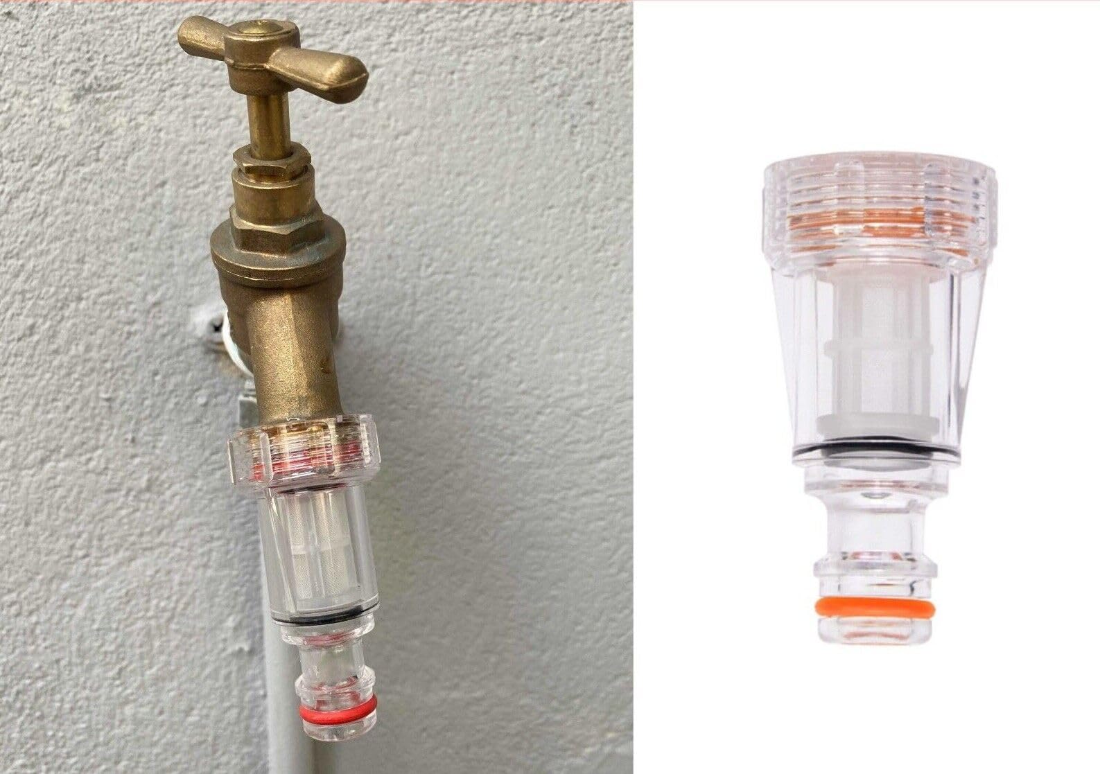 Garden Hose All Connectors Fittings Universal Standard Hozelock Valves Male Female Compatible White (Tap Connector Filter)