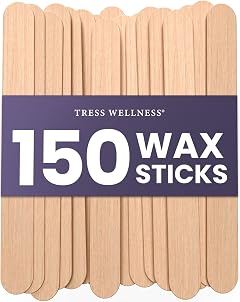 Tress Wellness - Waxing Sticks for Hair Removal - Premium Splinter-Free Wooden Sticks for Waxing Wax Stick for