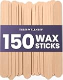 Tress Wellness - Waxing Sticks for Hair Removal - Premium Splinter-Free Wooden Sticks for Waxing, Wax Stick for Body and Face Waxing,150 Wax Sticks